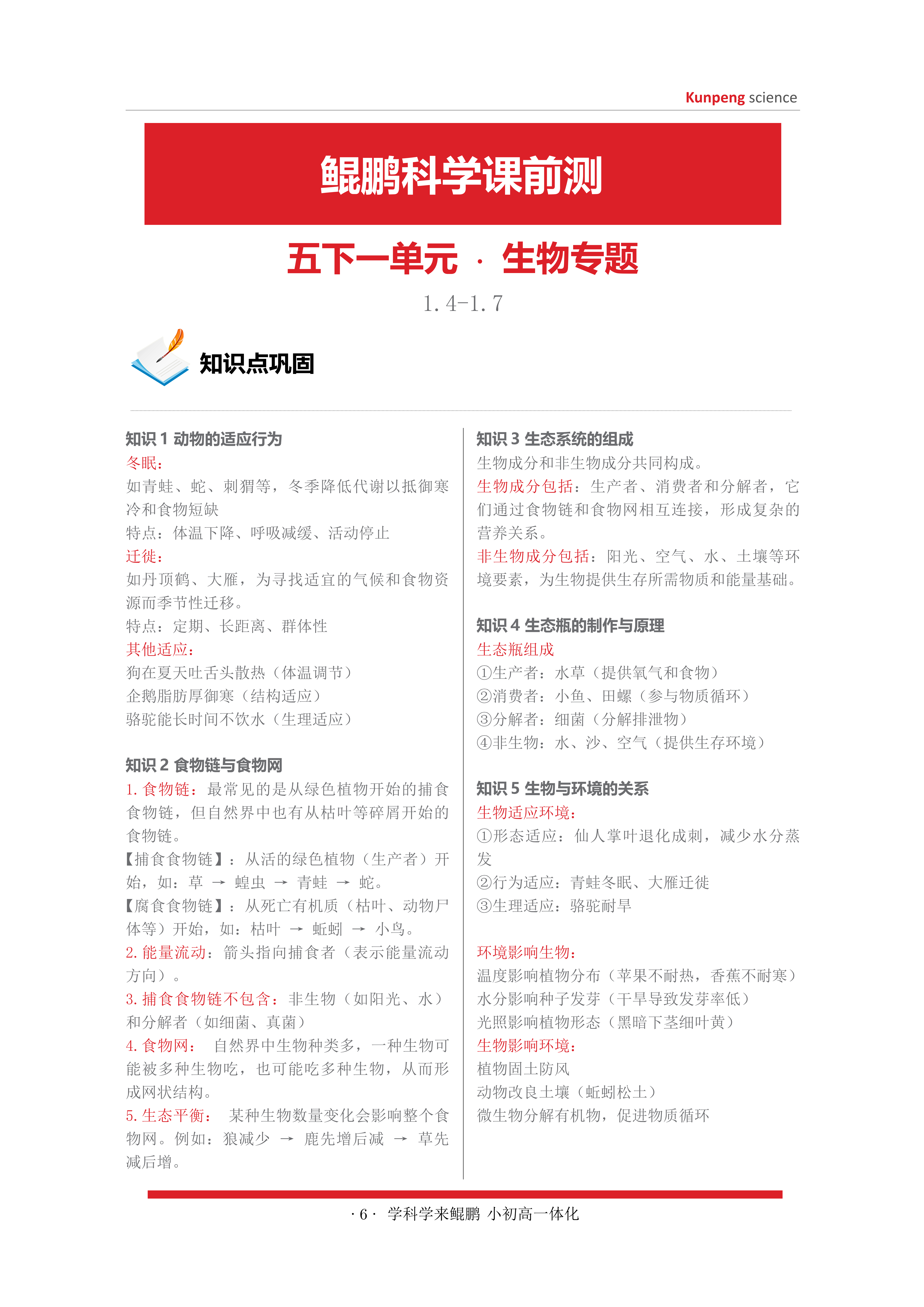 鲲鹏科学课前测 第5页